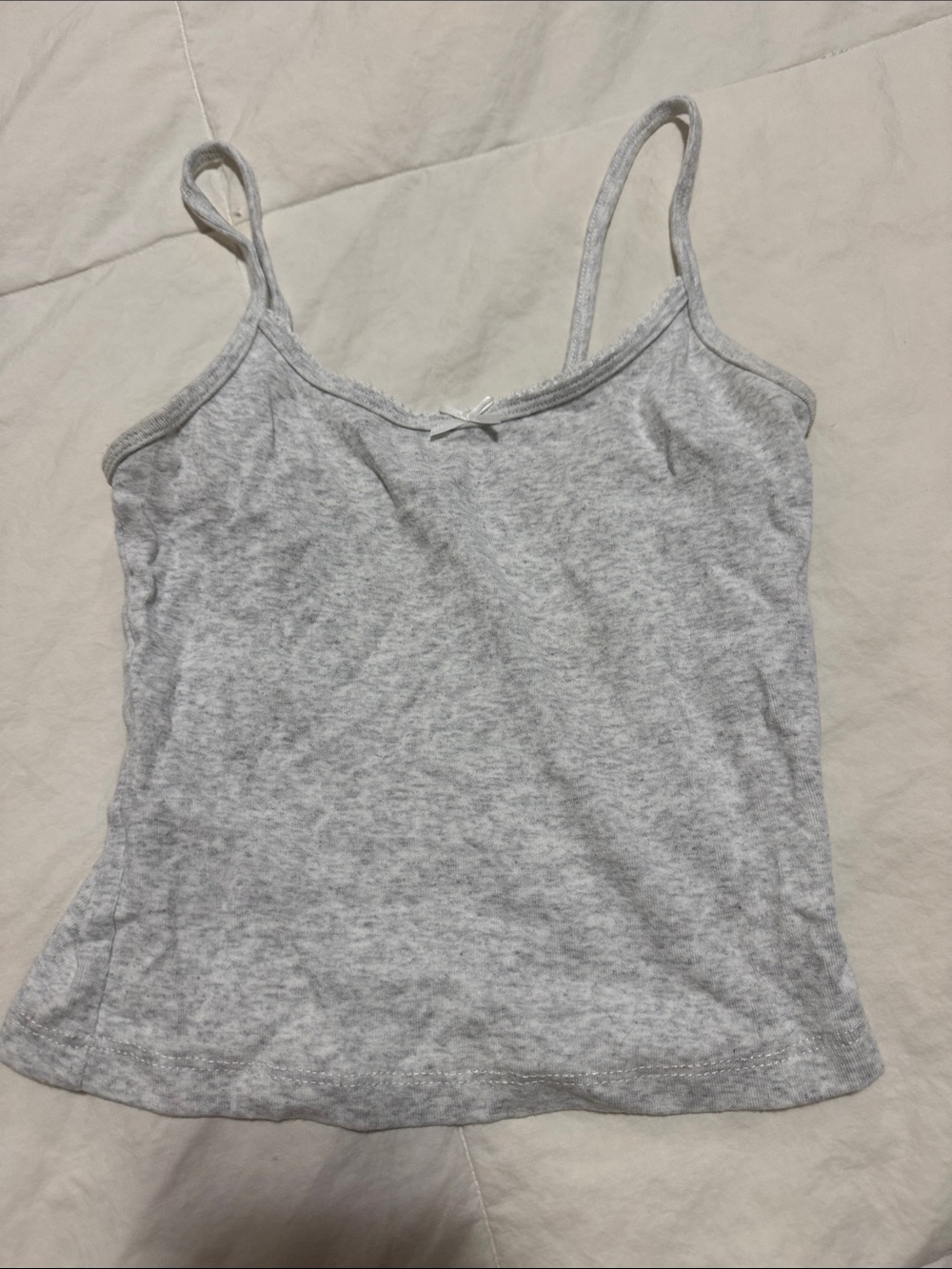 Garage Women's Heather Gray Camisole Tank Top - Classic Spaghetti Straps